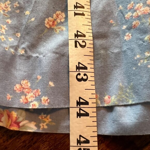 Vintage 80s Handmade Criss Cross Back Floral Cottagecore Dress XS - Picture 6 of 9